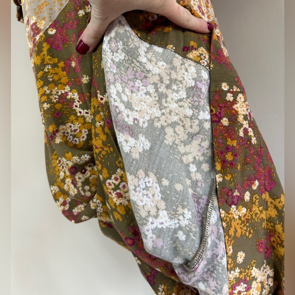 Anthropologie Tiny Shoreline Floral Midi Dress Boho Cottage Whimsy Feminine | XS - Picture 7 of 15